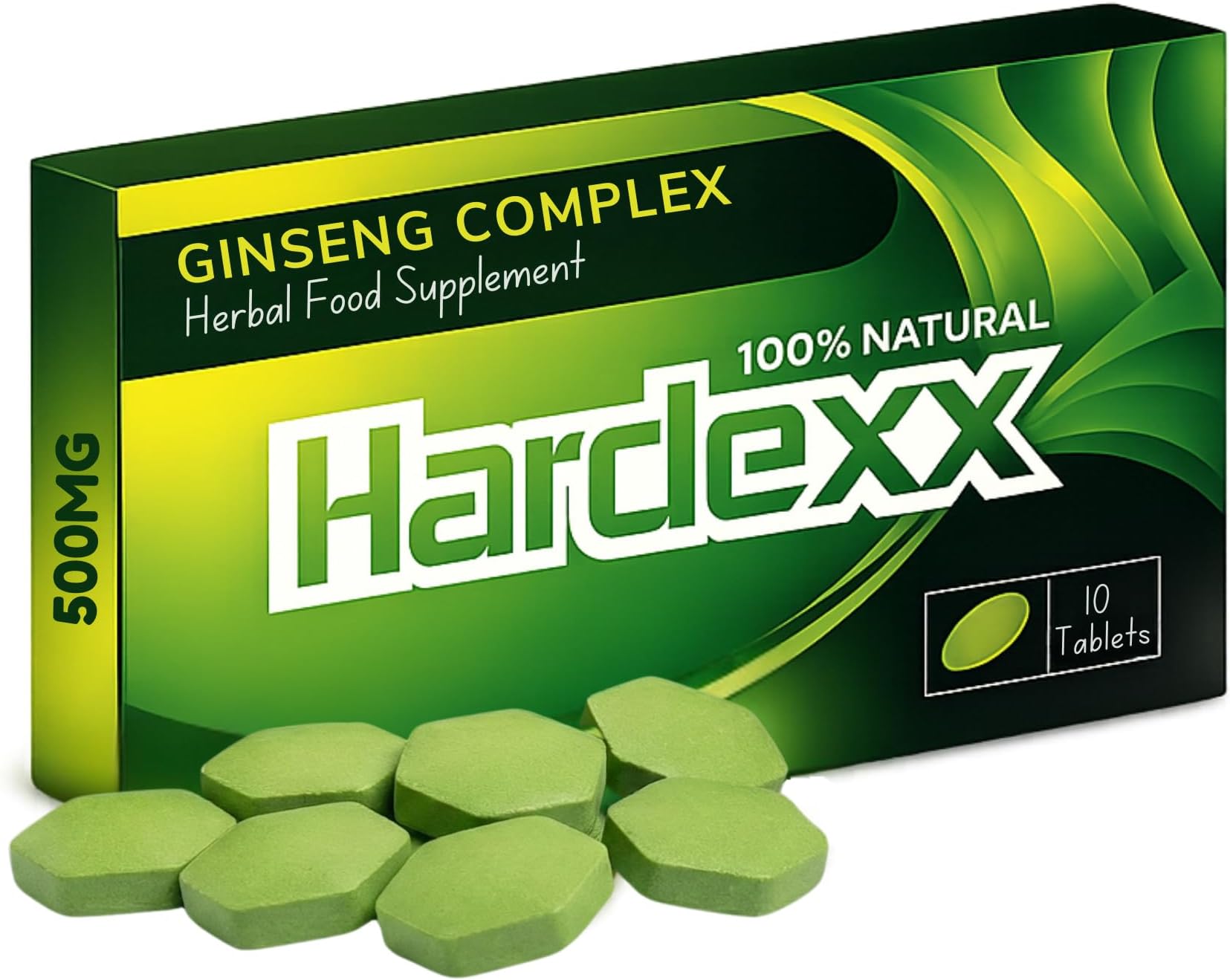 Green Ginseng Complex for Men – Herbal Ginseng Supplement Tablets for Daily Vitality, Energy & Wellness Support – Pack of 10