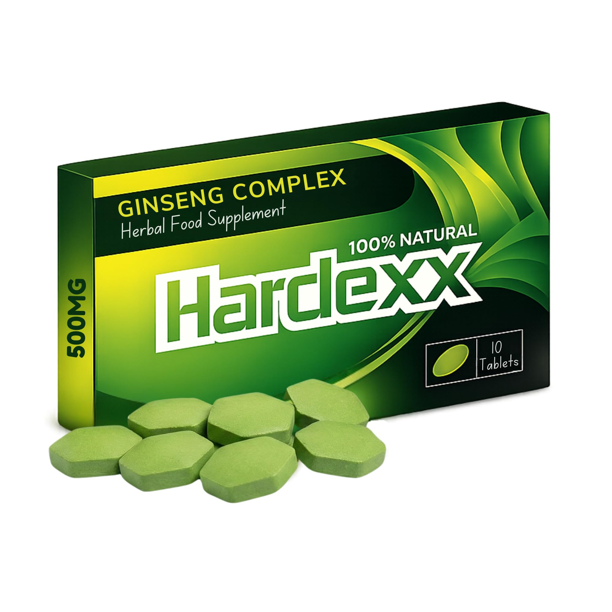 Green Ginseng Complex for Men – Herbal Ginseng Supplement Tablets for Daily Vitality, Energy & Wellness Support – Pack of 10