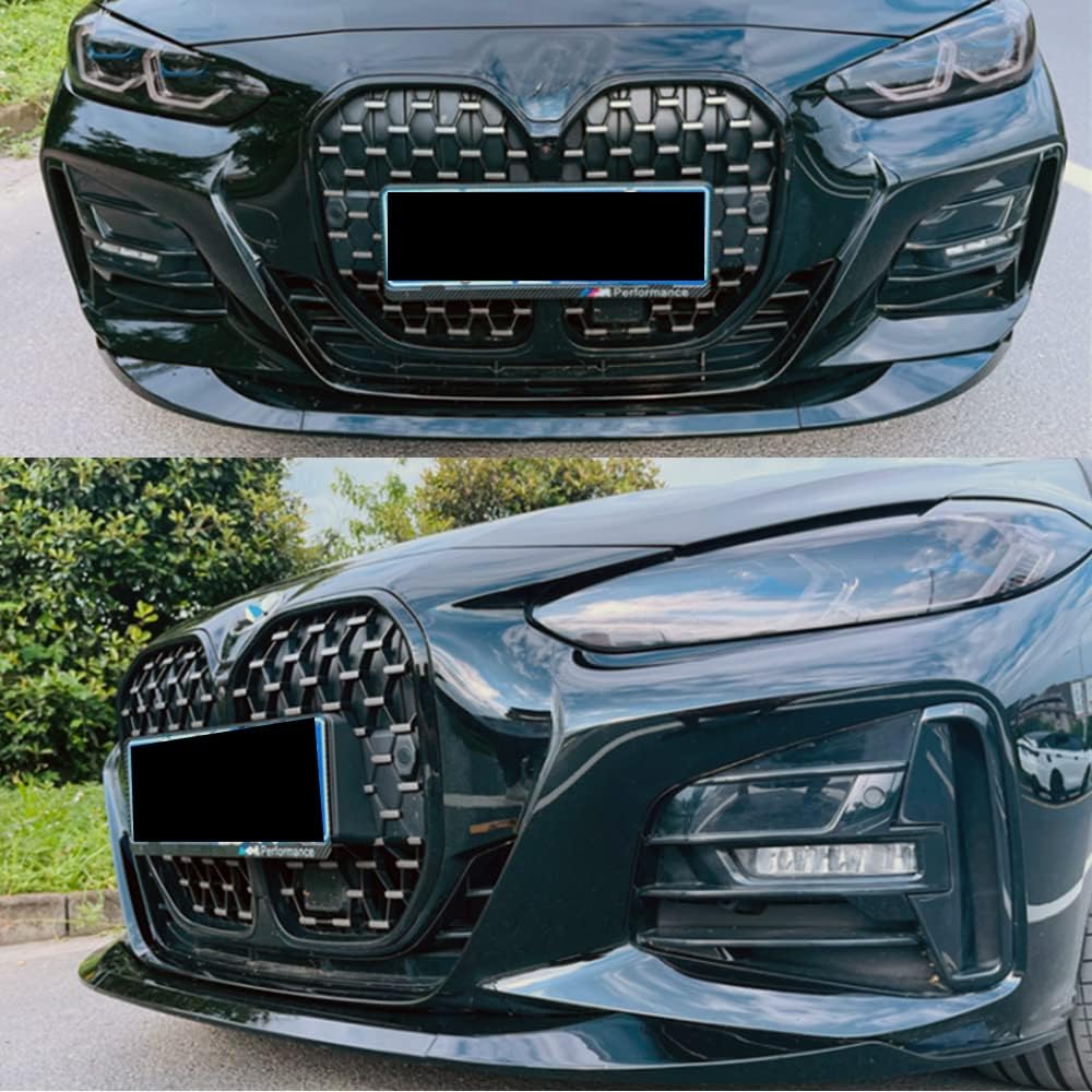 G22 Front Bumper Lip for BMW 4 Series G22 G23 2020-2022 430i 440i M Sport Coupe&Convertible 2-Door Front Lip Spoiler Body Kit Factory Outlet (Gloss Black)(3pcs/Set)