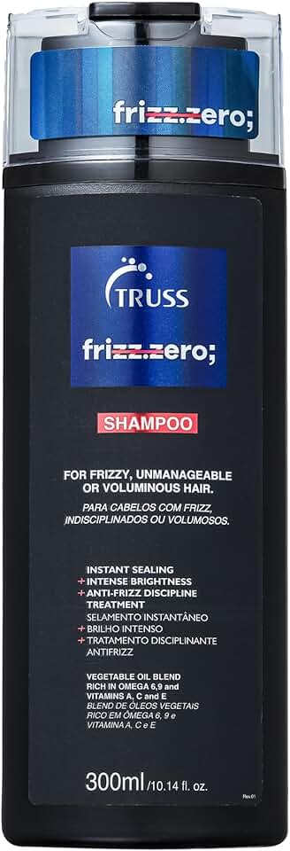 Truss Shampoo Frizz Zero | Controle de Frizz e Brilho Intenso | 300ml