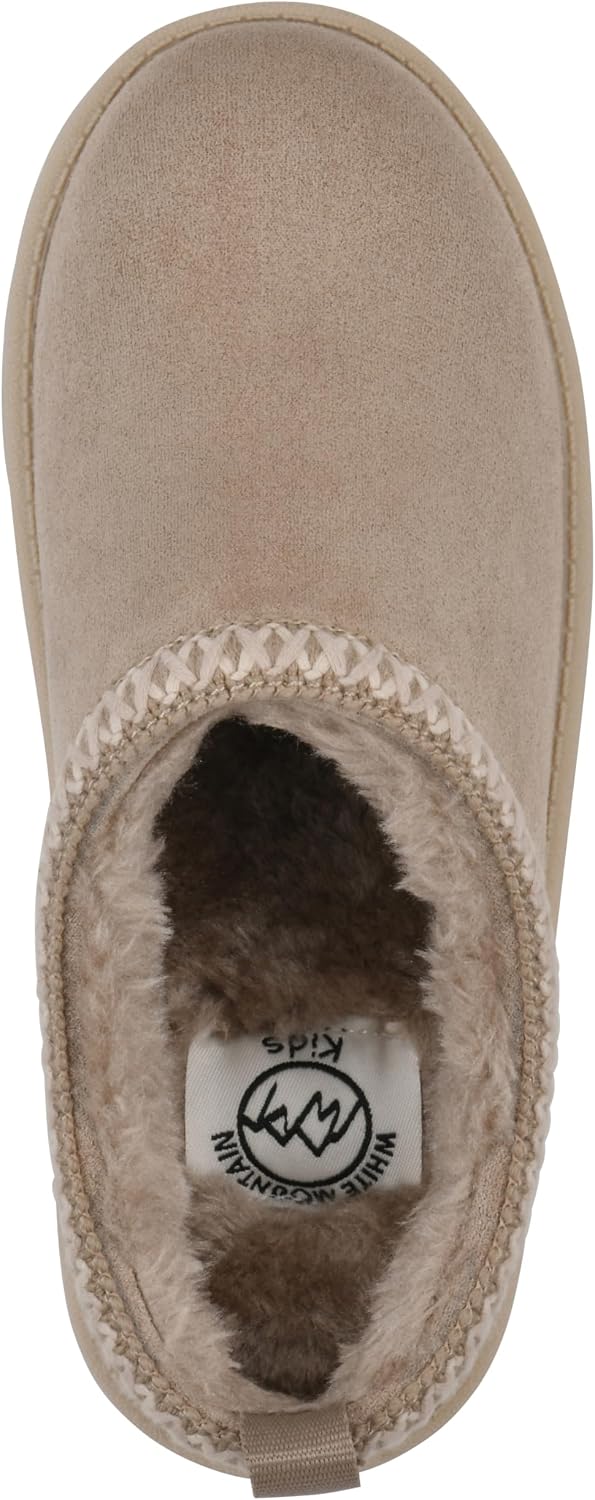 White Mountain Kids Girls' Lucianna Faux Fur Slipper Clog