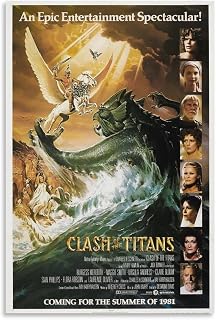 Room Aesthetic Poster Classic Movie Clash of The Titans Movie Posters Cool Artwork Wall Art Home Decor Gift Ideas Canvas Art Poster And Wall Art Picture Print Modern Family Bedroom Decor Posters 12x18