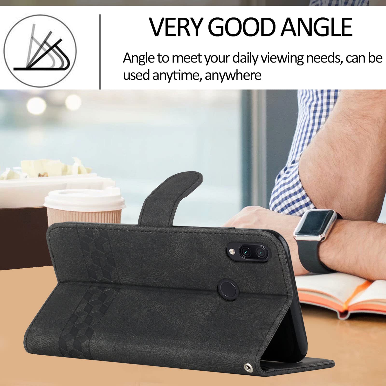 BoxTii Cover per Xiaomi Redmi Note 7 / Redmi Note 7 PRO, Custodia in PU Pelle Portafoglio