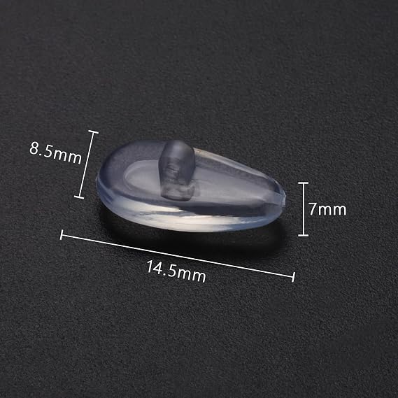 10 Pairs Replacement Silicone Rubber Nose Pieces Compatible with Oakley Wiretap 2.0/Wingfold/Wingback SQ/Tincup/Tincup Carbon/Tincup 0.5 Ti/Conductor 6(8)/Deadbolt Sunglass,Clear