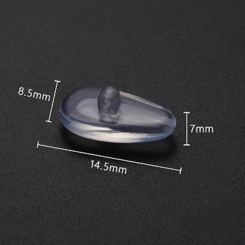 10 Pairs Replacement Silicone Rubber Nose Pieces Compatible with Oakley Wiretap 2.0/Wingfold/Wingback SQ/Tincup/Tincup Carbon/Tincup 0.5 Ti/Conductor 6(8)/Deadbolt Sunglass,Clear