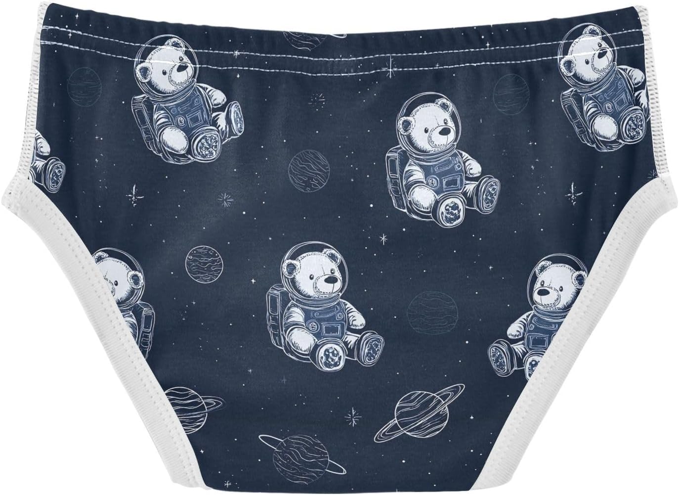 visesunny Bear Astronaut Spacewalk Boys Underwear Cotton Printed Toddler Soft Training Briefs Size 2T-8Y for Kids