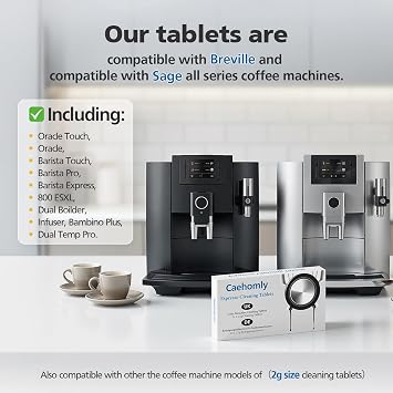 Coffee Machine Cleaning Tablets for Sage coffee machines | Espresso Machine Cleaning Tablets for Breville coffee machines, Geeignet für verschiedene Kaffeemaschinentypen