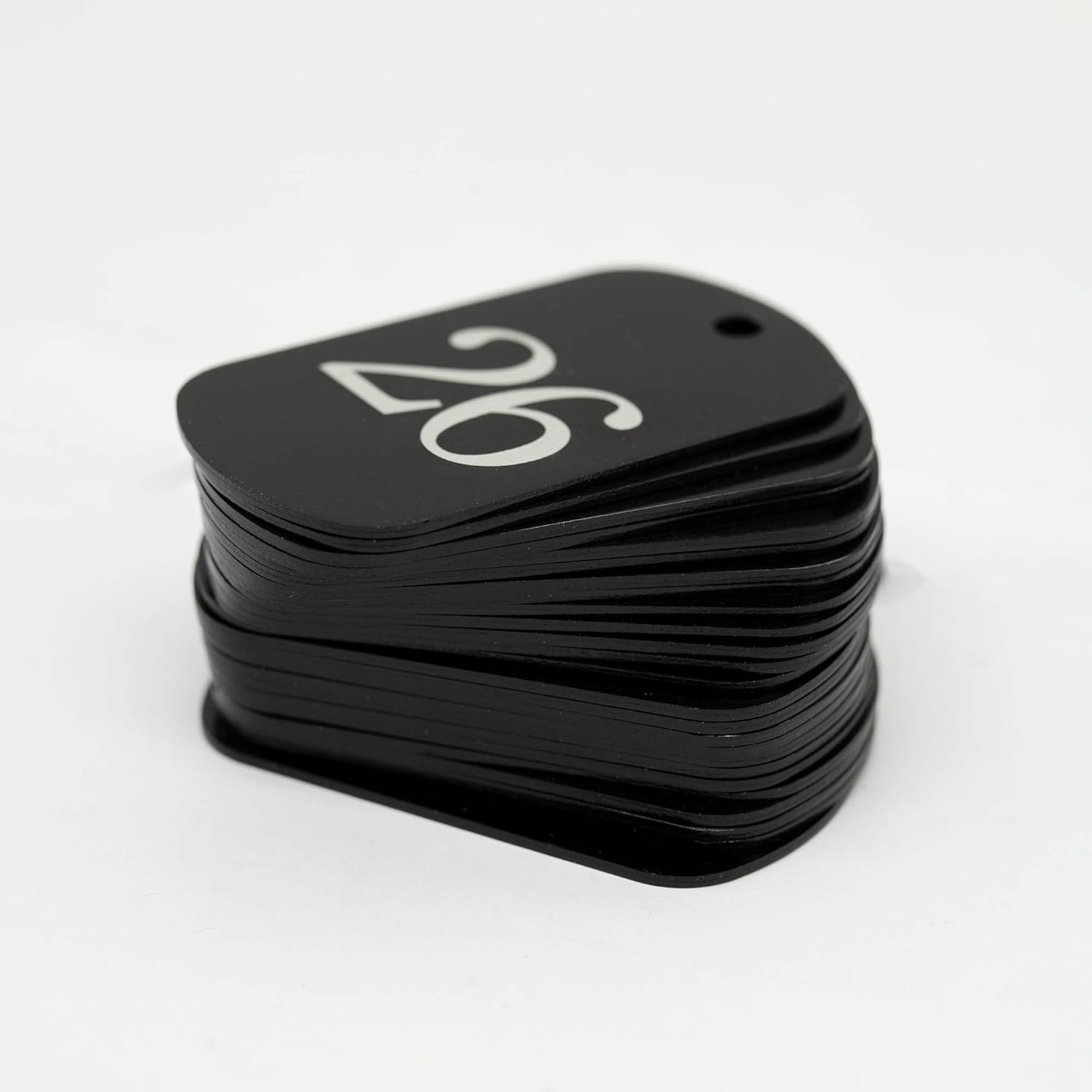 StayMax Aluminum Numbered Tags Key Tags ID Tags (1-50, Black)
