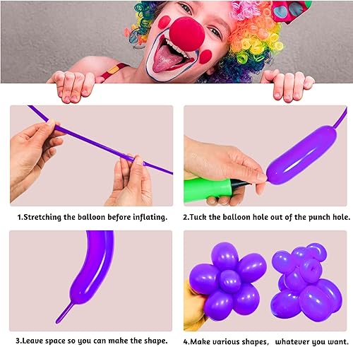 Miniatura 5 de Globos largos de alta calidad, 260 globos giratorios de animales, globos mágicos para cumpleaños, niños, boda, fiesta, suministro, 100 unidades