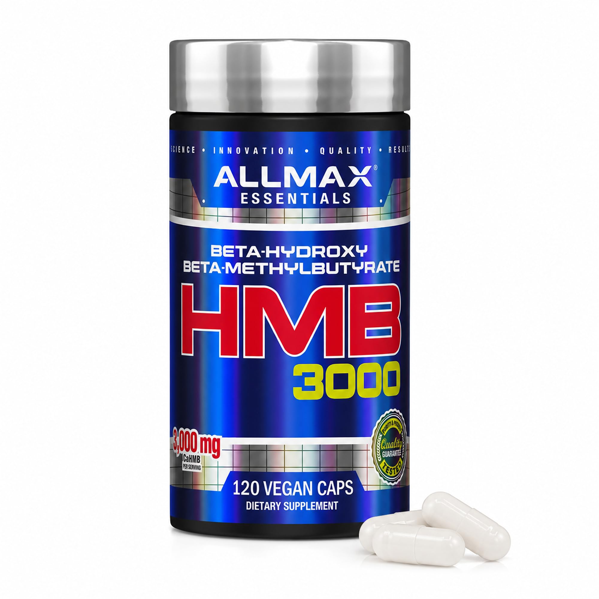 ALLMAX HMB Capsules, 3000 mg, 120 Count, 30 Servings