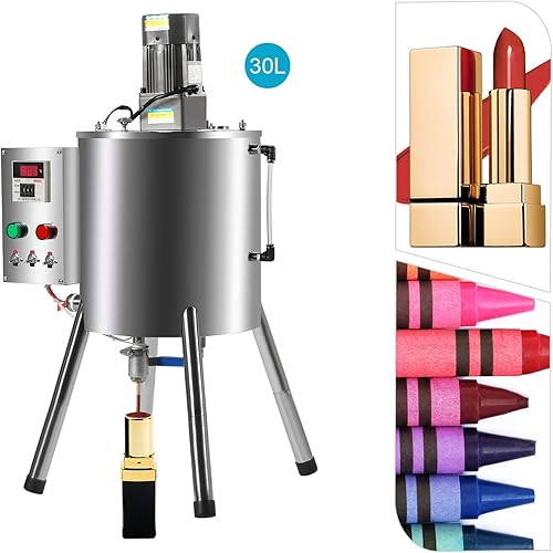 Miniatura 7 de Máquina de llenado de mezcla de calefacción de 30L, 120 W 110 V de acero inoxidable de lápiz labial vela de llenado de calor Tanque de planchado de