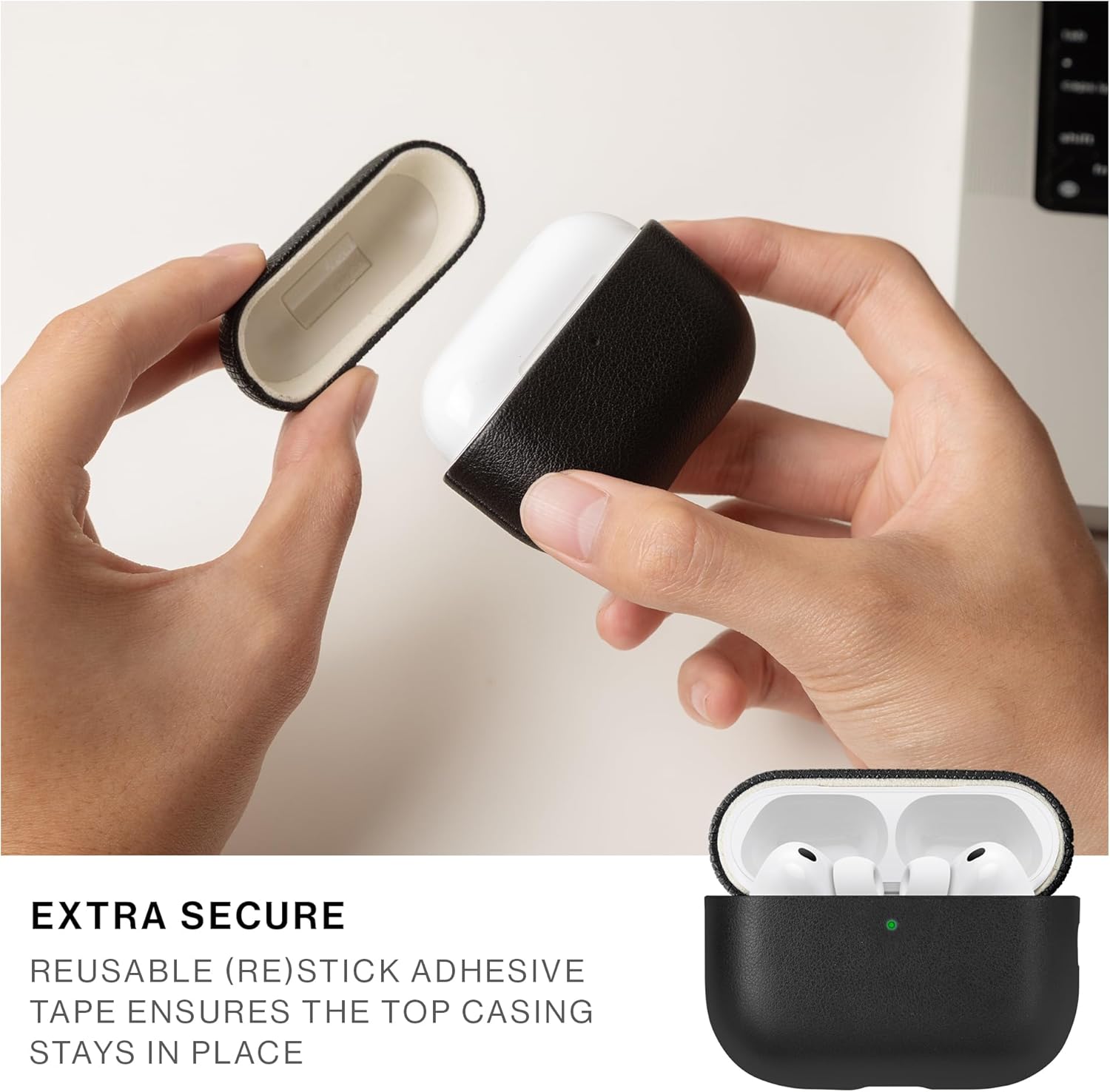 Native Union (Re) Classic Case for AirPods Pro 3 – Premium Resistant & Recycled Materials – Durable Protection – Supports Wireless Chargers – Compatible with AirPods Pro 3 (Black)