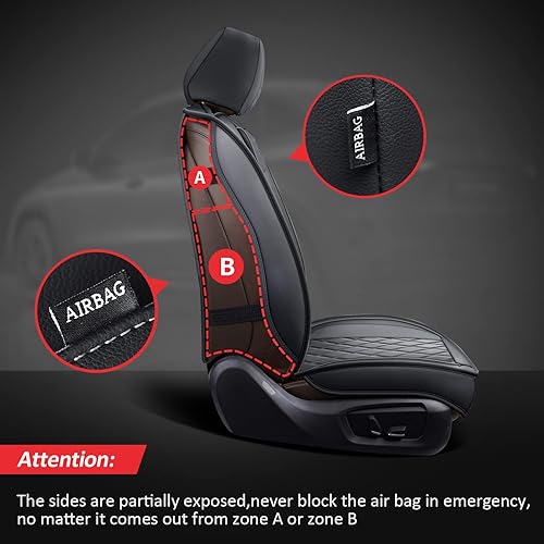 Miniatura 2 de MIROZO - Fundas de asiento delanteros, fundas de cojín de vehículo transpirables para la mayoría de Sedan, camiones y todoterrenos, para Explorer,