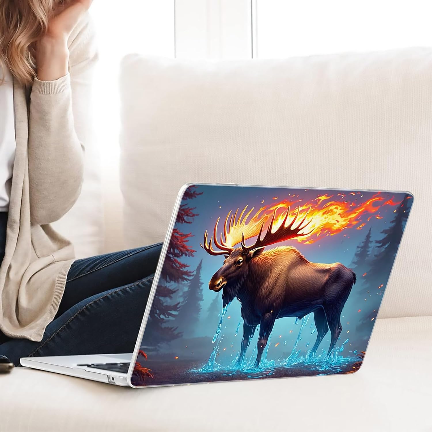 Compatible with MacBook Neo 13-inch, Hard Shell Case with Keyboard Cover and Screen Protector (A3404 A18 Pro chip, 2026 Release) - Fire Moose MC21488
