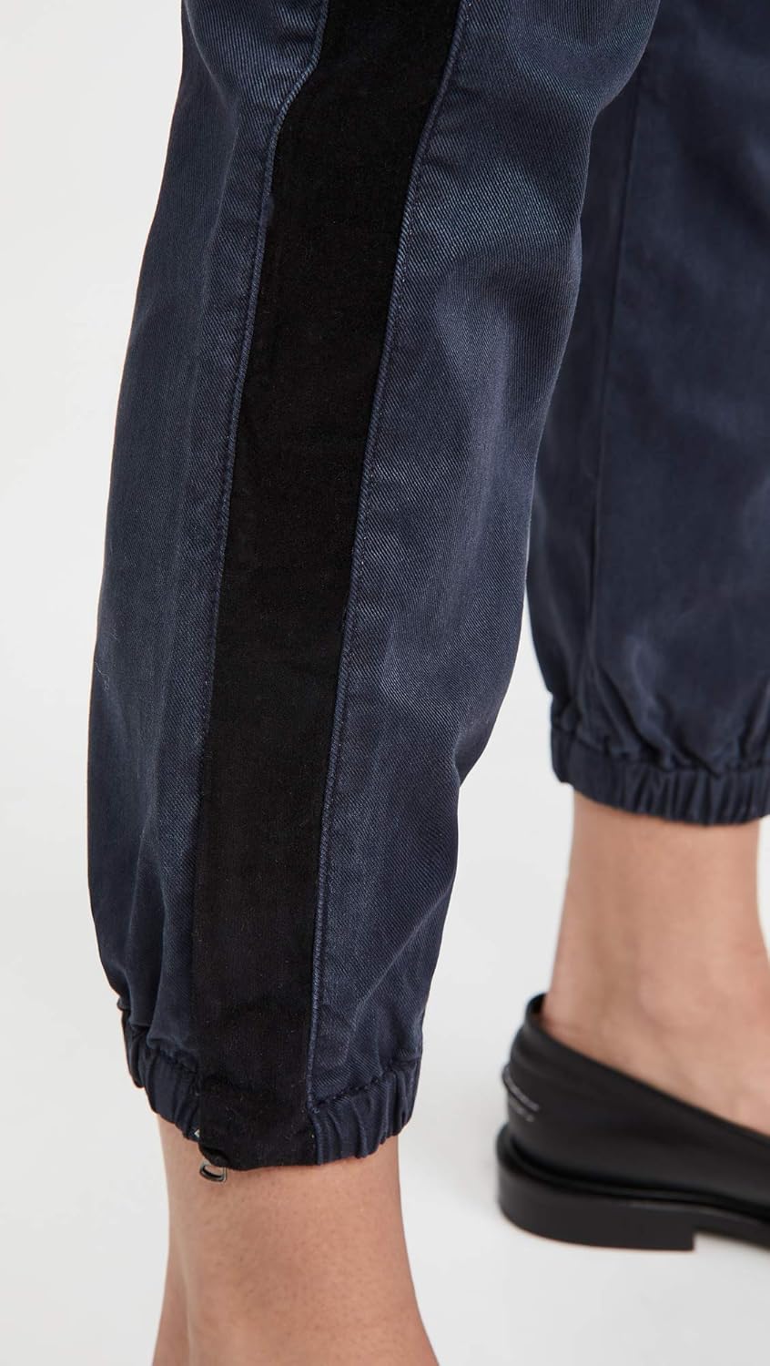 PAIGE Women's Mayslie Joggers, Navy/Black Velvet, 24 - Image 6