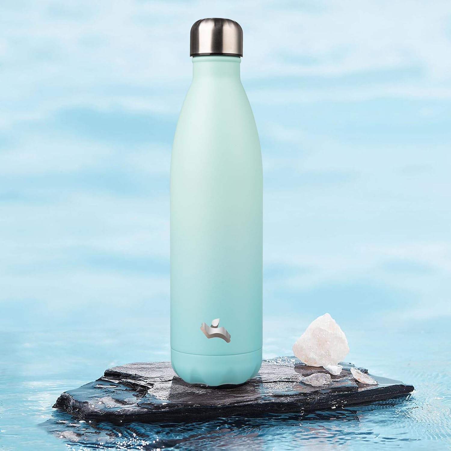 Insulated Water Bottles,25 oz Double Wall Stainless Steel Vacumm Metal Flask for Sports Travel,Mint - Image 6