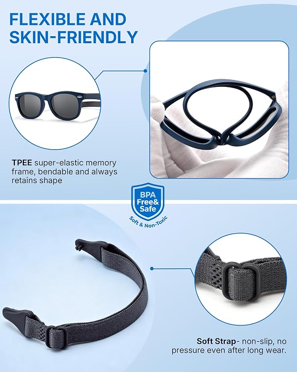 Pro Acme Polarized Baby Toddler Girl Sunglasses Strap Flex 0-24M by Pro Acme - Used condition - Image 3