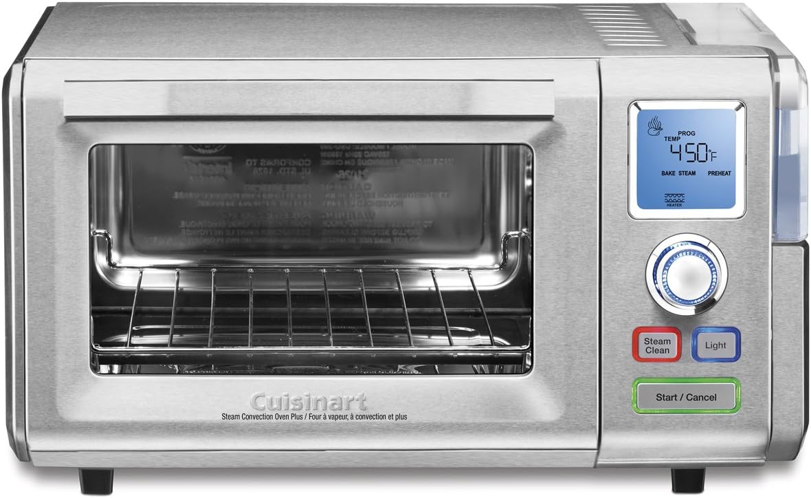 Cuisinart Combo Steam Plus Convection Oven, 9 Functions, LCD Display, 1800W, Silver (CSO-300N1C)