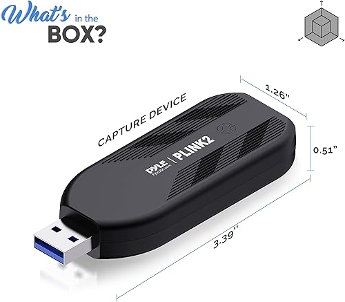 Miniatura 7 de Pyle Tarjeta de captura HDMI de EE. UU. - Camera Link 4K USB3.1 GEN1 Grabación de audio y video HDMI a USB a través de videocámara DSLR Action Cam,