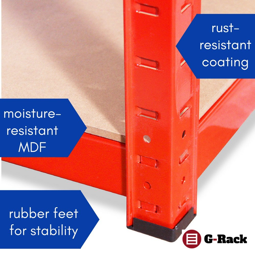 GRack Mallet Included 180cm x 90cm x 45cm, 5 Tier (265KG Per Shelf