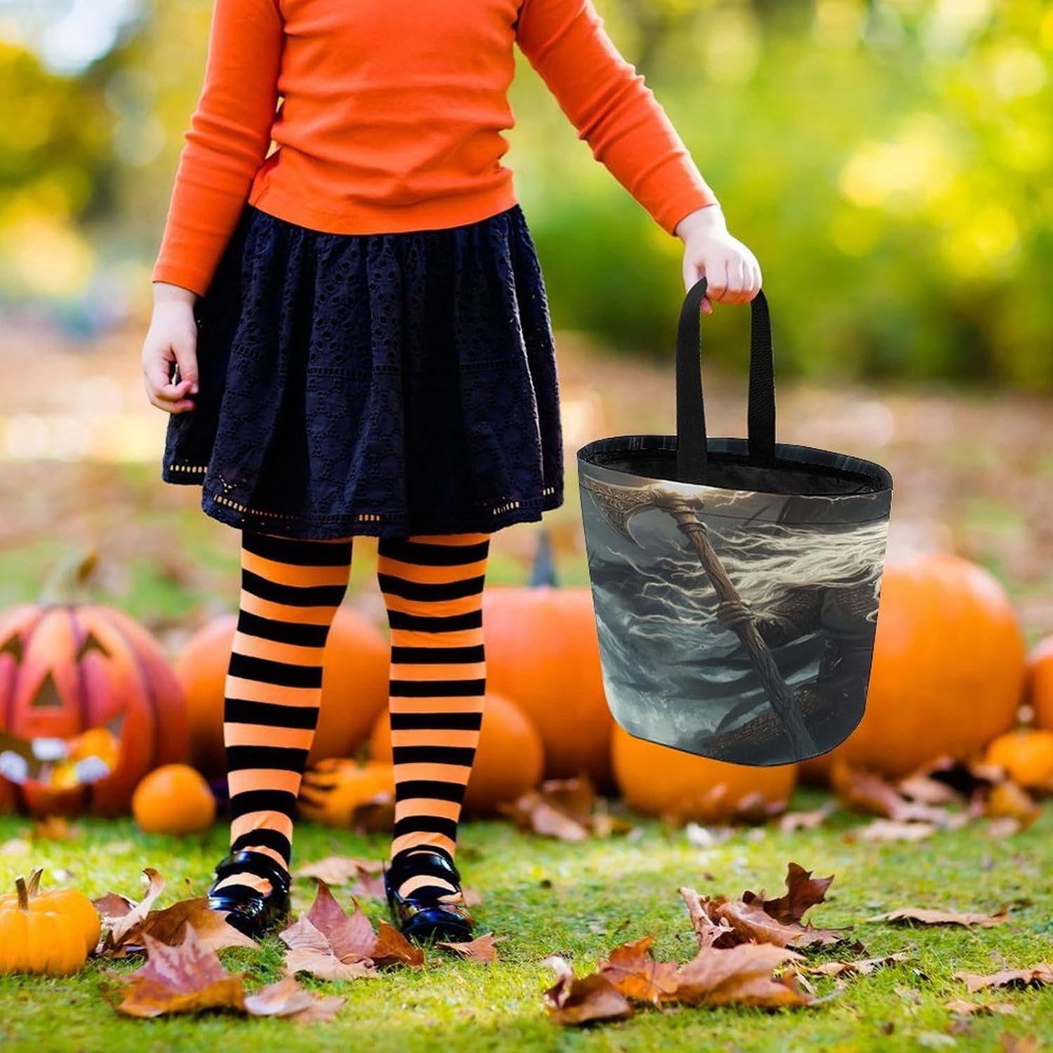 Wrath of Vikings Royal Halloween Treat Bag Reusable Candy Basket Tote Goody Bags Gift Party