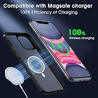 Vista 4 de X-level Funda compatible con iPhone 11 a prueba de golpes [protección contra caídas de grado militar] esmerilado, translúcido, anticaídas, parte