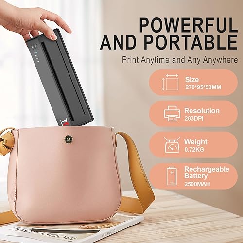 Miniatura 5 de Impresora de plantillas de tatuajes térmica Bluetooth impresora de transferencia de tatuajes temporal Kit de máquina de tatuaje inalámbrica