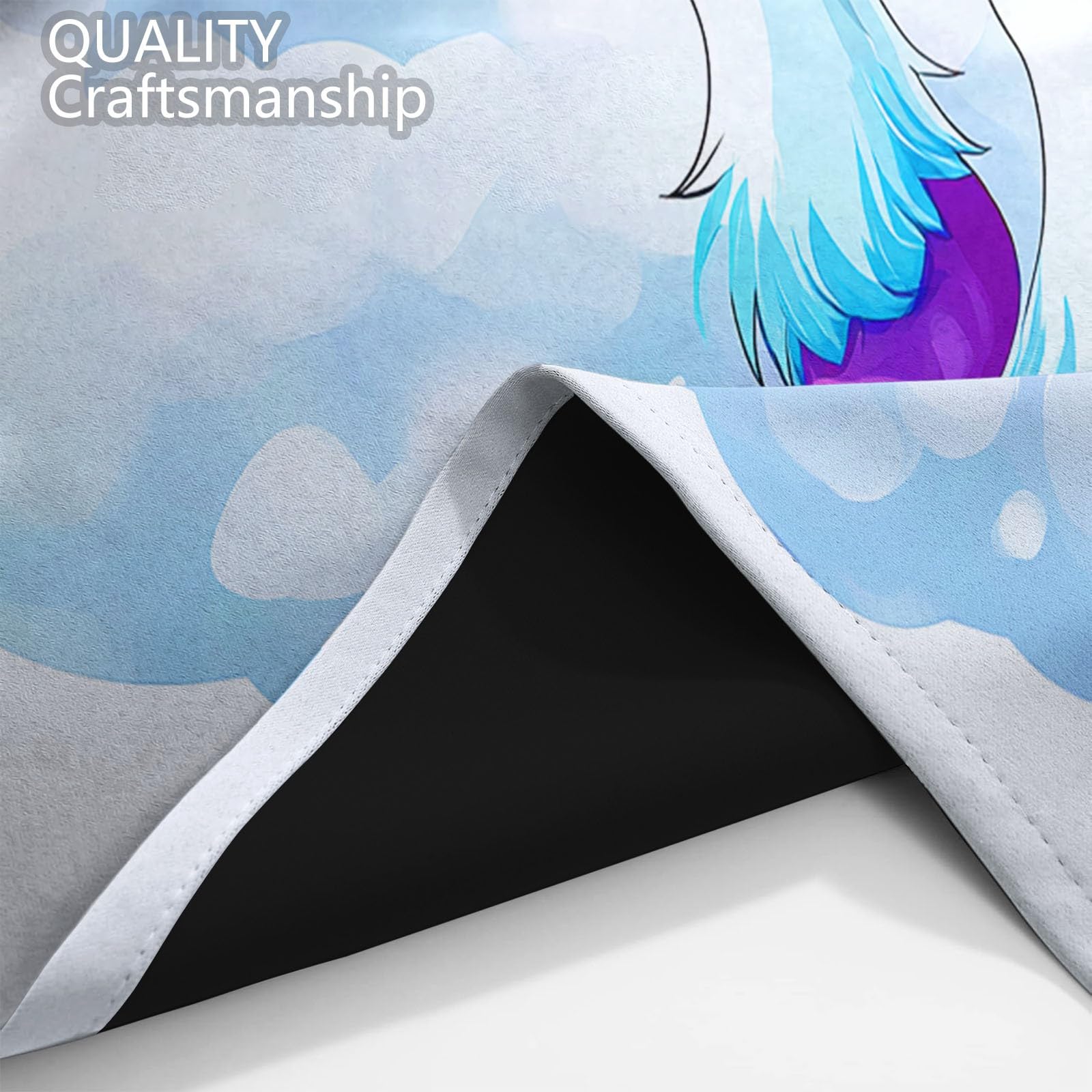 Lot De 2 Rideaux Occultant Licorne De Château De Dessin Animé Enfants Rideau à Oeillets Isolation Thermique, Blanc Salon Rideaux Occultants, pour Chambre Salon Maison Bureau L 91.5 X H 214 cm