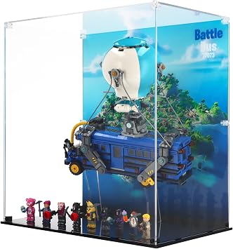 Display Case compatible with LEGO Fortnite 77073 Battle Bus