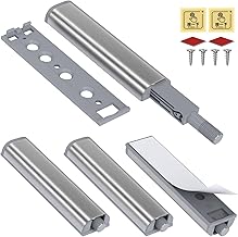 Push to Open Door Catches Jiayi 4 Pack Cupboard Push Open Catch Latch Release for Kitchen Closet Door Closing Cabinet Push Open Touch Push Close Drawer Opener Wardrobe Closure Closer