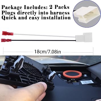 4 Pack 72-8104 Speaker Harness Adapter Compatible with Toyota Tacoma Camry | 4 Pack 72-8104 Speaker Harness Adapter Compatible with Toyota Tacoma Tundra Camry Corolla 4 Runner Scion Pontiac