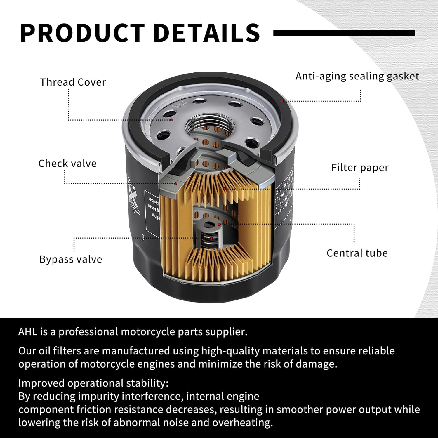 AHL Oil Filter 49065-0724 49065-7010 Compatible with KAWASAKI KAF300 KAF400 KAF620 610 MULE 500 520 550 3010 4010,Hustler 772079,LESCO 014888,AM107423,TORO108-3842,Engine Models,49065-2071,4pcs