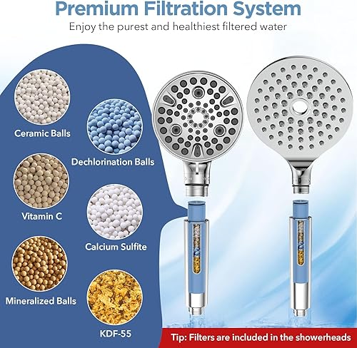 Miniatura 4 de MakeFit Cartucho de repuesto de filtro de cabezal de ducha para SSJ781DSSJ781DSSJ781-01 MakeFit - Cabezal de ducha de mano filtrado (paquete de 2)