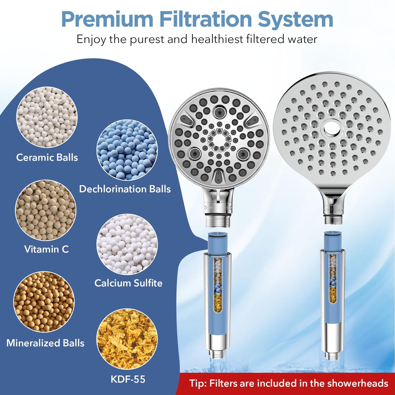 20-Stage Hard Water Shower Filter With 2 Replaceable Cartridges, High Output Multi-Stage Filter - View #6