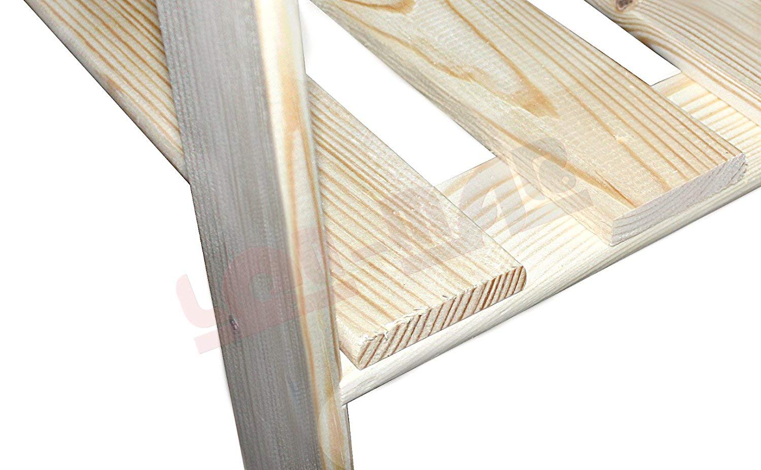 Scaffale in legno massiccio B-24, 5 ripiani, 170 x 80 x 40 cm