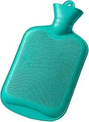 Bolsa Térmica Compressa de Água Quente ou Fria 500ml para Cólica Sinusite Lesões Recuperação Muscular Relaxamento Material Borracha Resistente Anti Vazamento Fechamento com Rosca (Verde)