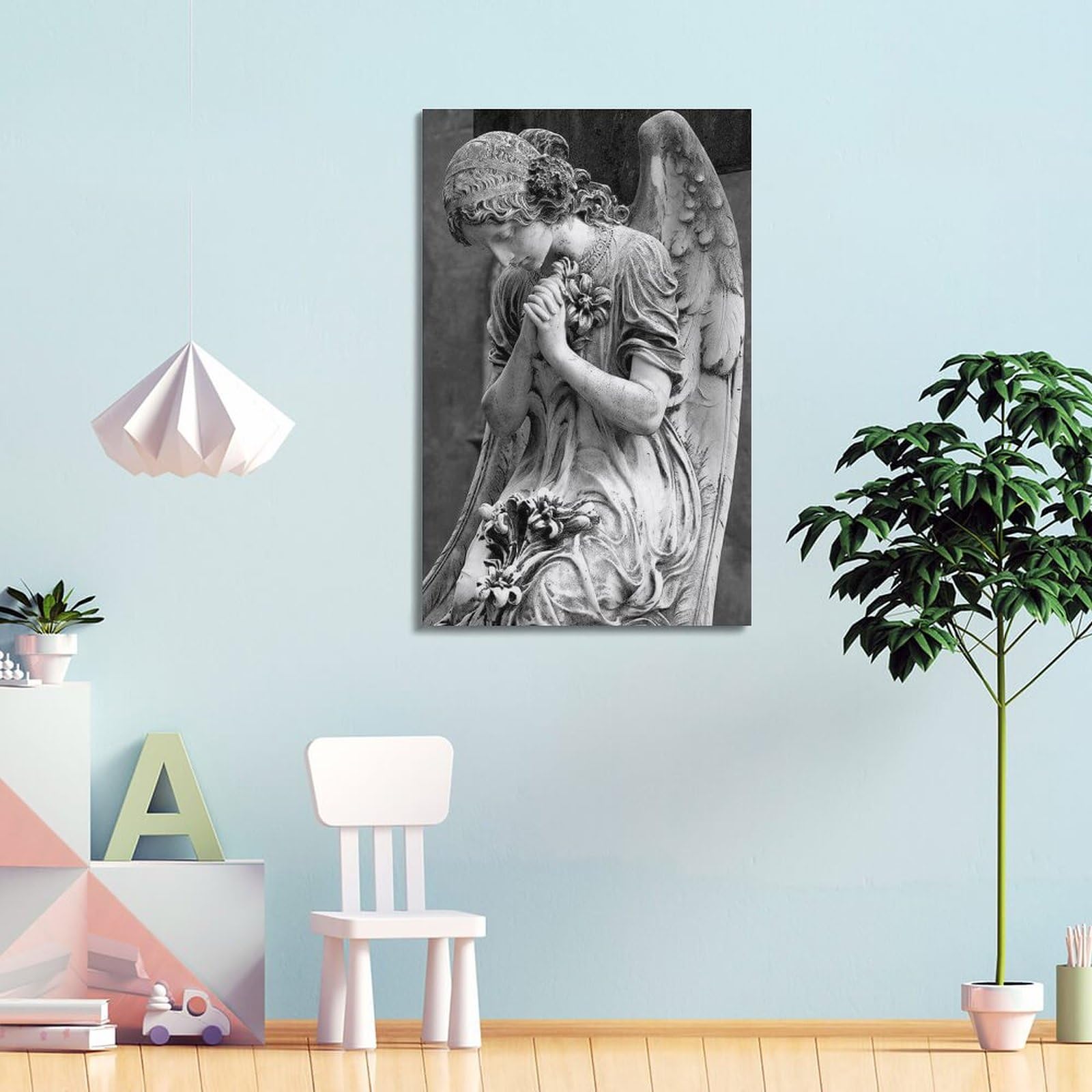 Amazon.co.jp: 美しい天使像のポスター ポスター装飾絵画キャンバス壁