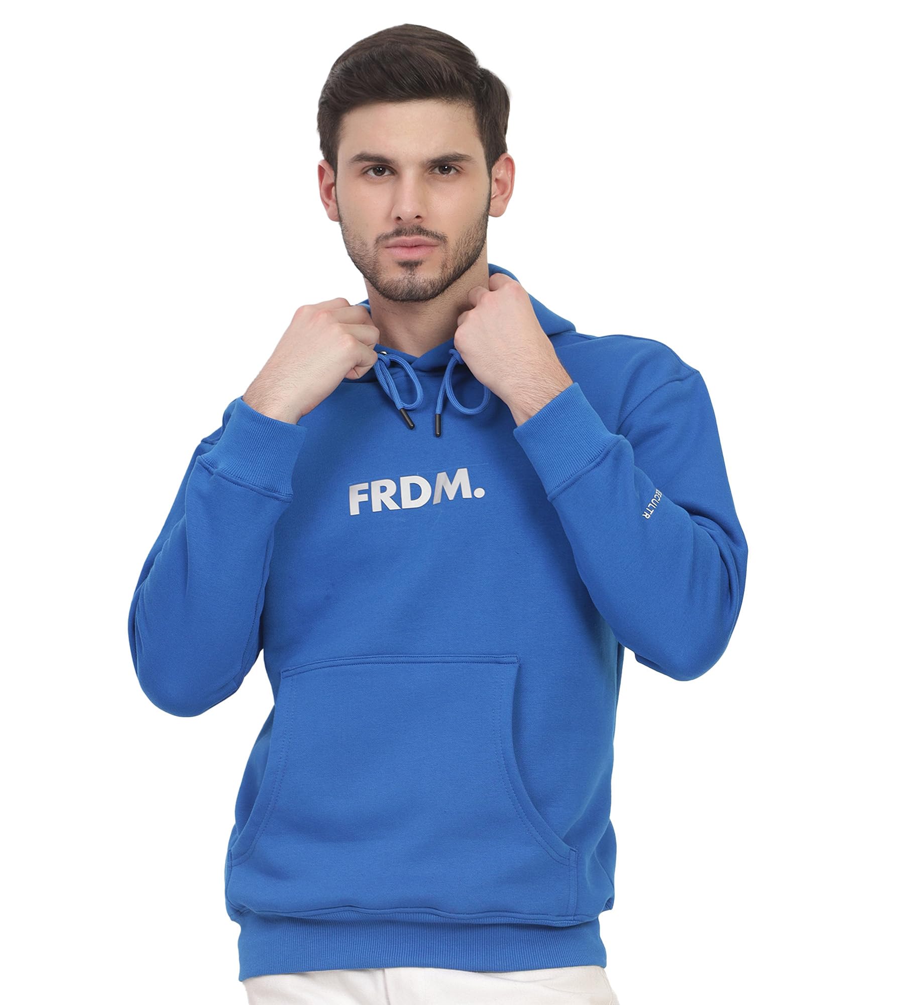 freecultr Men's Winter Hooded Fleece Sweatshirt | FRDM. Collection | Relaxed Fit Hoodie-picture-32
