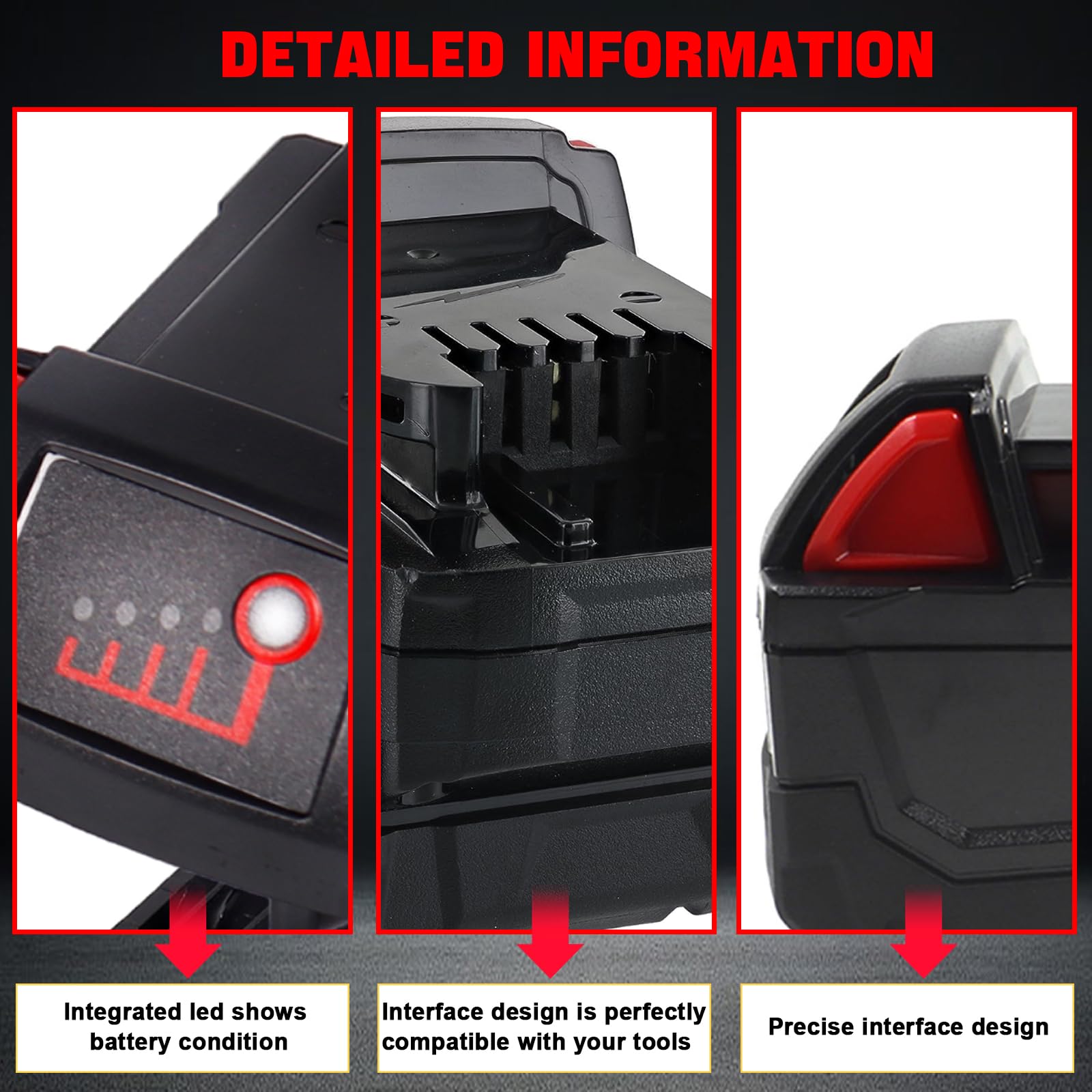 Sostituzione della cassa della batteria per Milwaukee 48-11-1850 48-11-1840 48-11-1852,Kit di riparazione della batteria,5Ah 10C 18650 Custodia in plastica per batteria con circuito di protezione