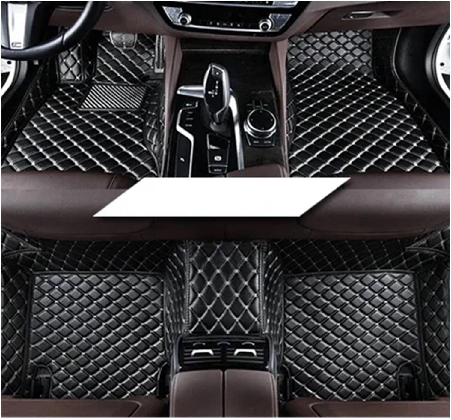 Slip Carpet For Chevy For Cruze 2014-2008 Car Floor Mats Leather Rugs Dash Mats Interior Accessories Non-Slip Mats(بيج أسود)