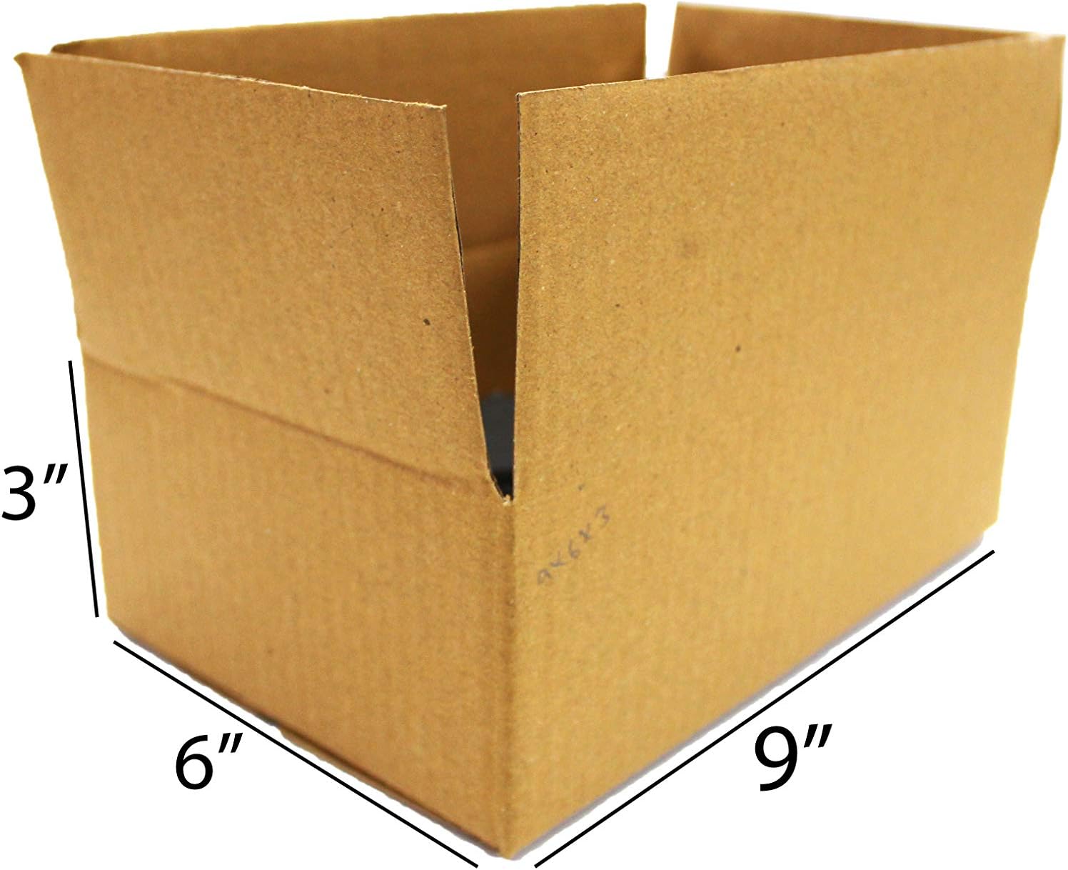 Ezellohub Packaging Corrugated 3 Ply Box (Brown, 9x6x3-inch) - Pack of 50