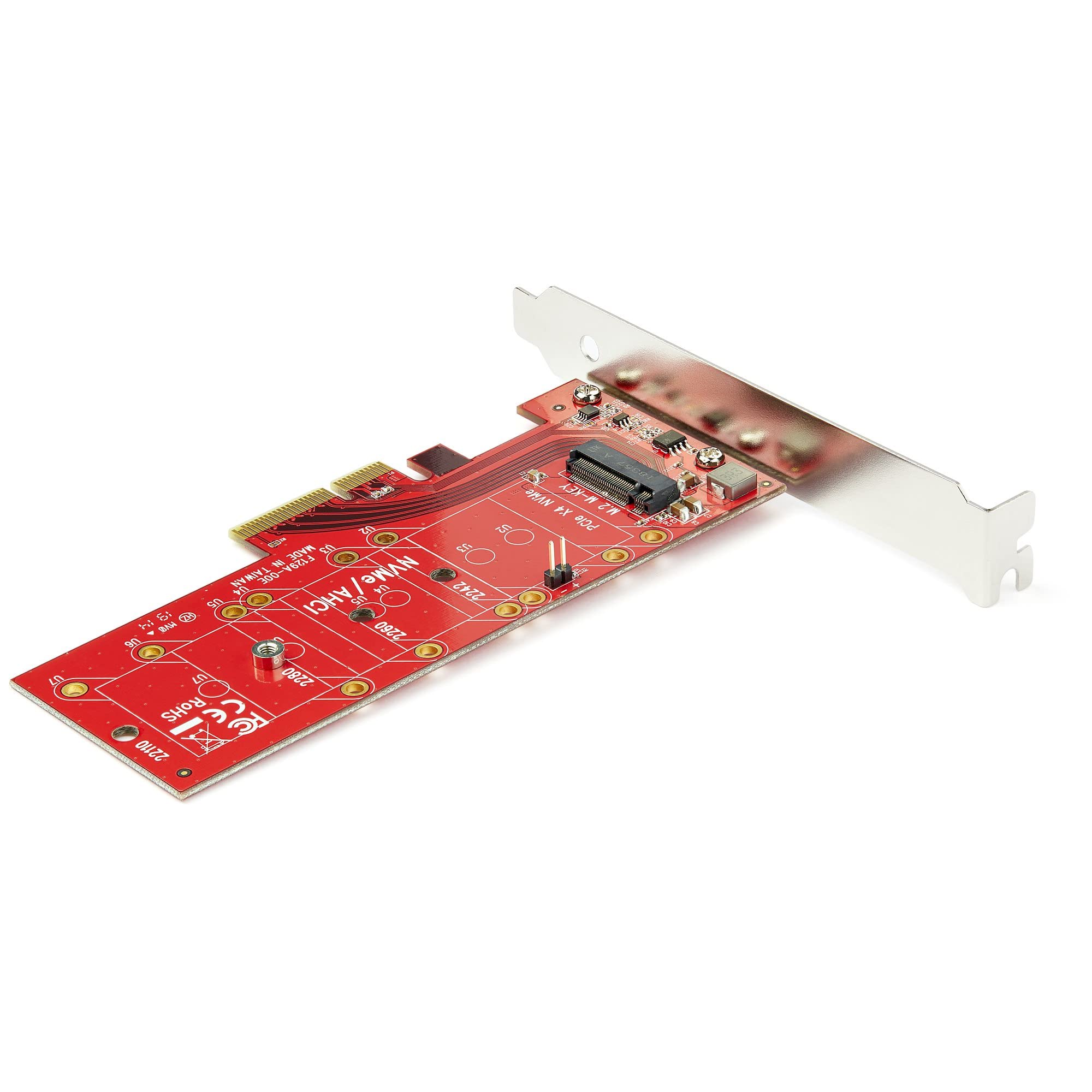 StarTech.com PEX4M2E1 M.2 Adapter - x4 PCIe 3.0 NVMe - Low Profile and Full Profile - SSD PCIE M.2 Adapter - M2 SSD - PCI Express SSD