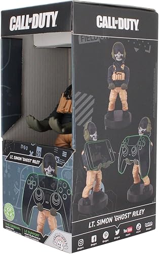 Miniatura 7 de Power Up Factory Exquisito juego: Call of Duty: Teniente Simon "Ghost" Riley - Soporte original para teléfono móvil y controlador de juegos, soporte