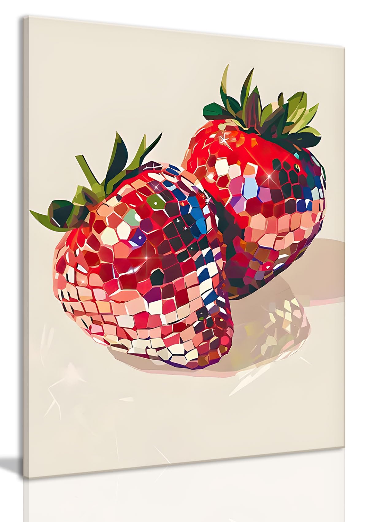 新品　ALEXIA STAM Lexi Strawberry Disco L Amazon.com: KISSFOX Disco Ball Strawberry Canvas Wall Art Red