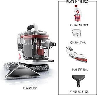 Hoover CleanSlate Pet Carpet & Upholstery Spot Cleaner, Stain Remover, Portable, FH14000V, White