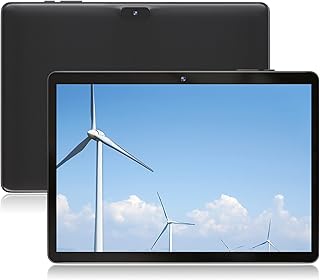 10.1 Inches Tablet, 2GB RAM 32GB ROM, Android 12 Quad-Core Processor 1.6GHz, HD 2+5MP Dual Camera, IPS Touch Screen, 8 Hours Battery, WiFi, Bluetooth, 32GB TF Card Slot, Black