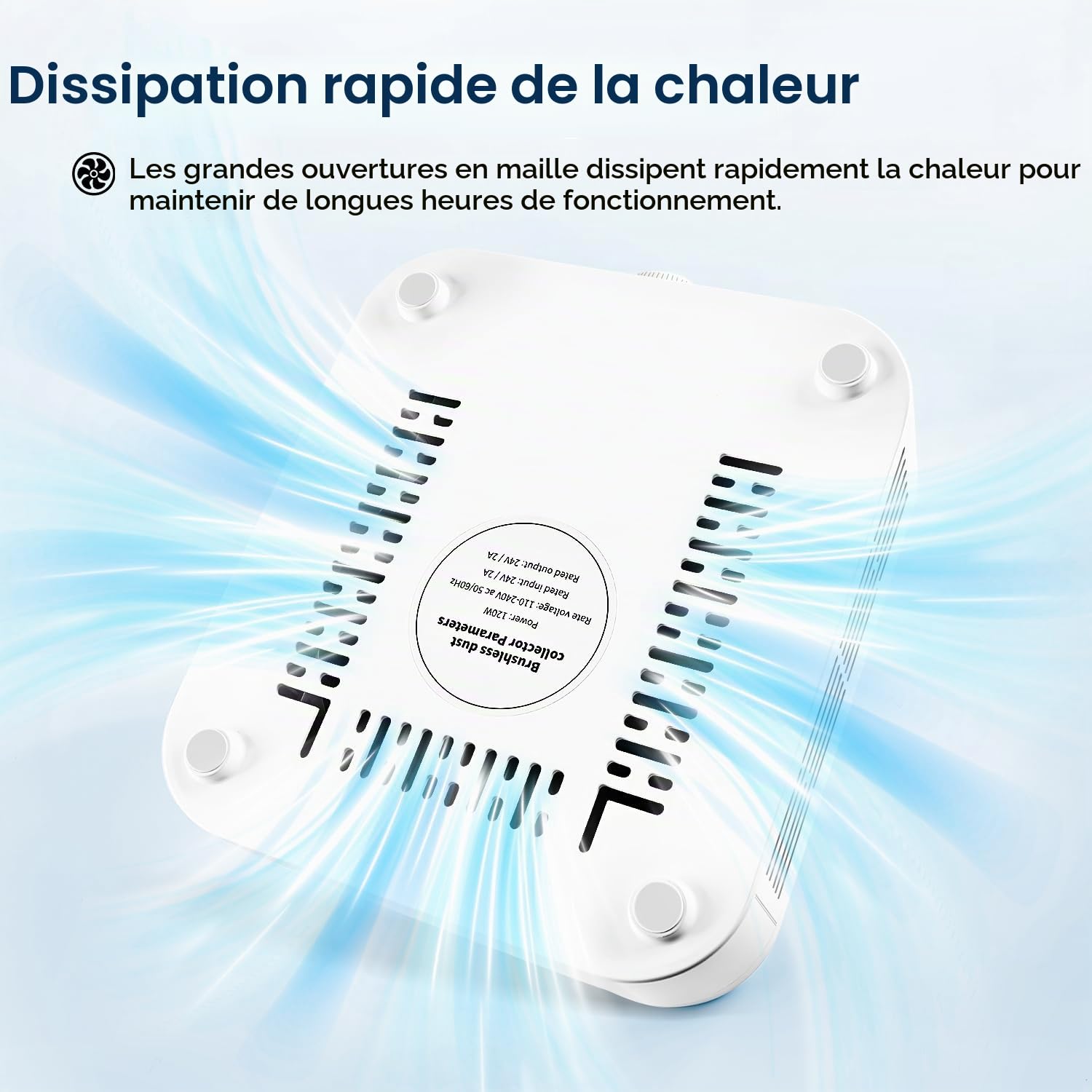 JODSONE Aspirateur Ongle à Haute Aspiration 12000 tr/min, pour Ongles en Acrylique, 120W Haute Puissance Collecteur de Poussière pour Ongles, Idéal Salon et Débutants, avec Filtre Haute Densité