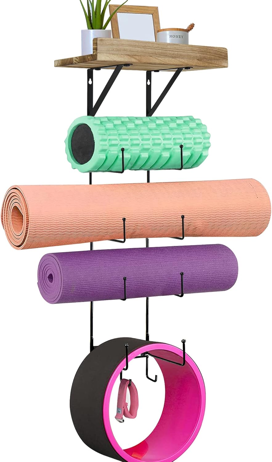 Yoga Mat Holder Wall Mount, Yoga Equipment Accessories