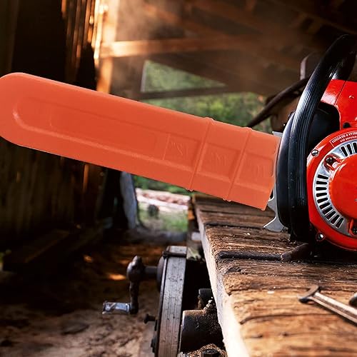 Miniatura 5 de GIEHOUGRIO Cubierta de cadena de motosierra roja, cubierta de vaina de barra de sierra de motosierra de 18 pulgadas para cubierta protectora de