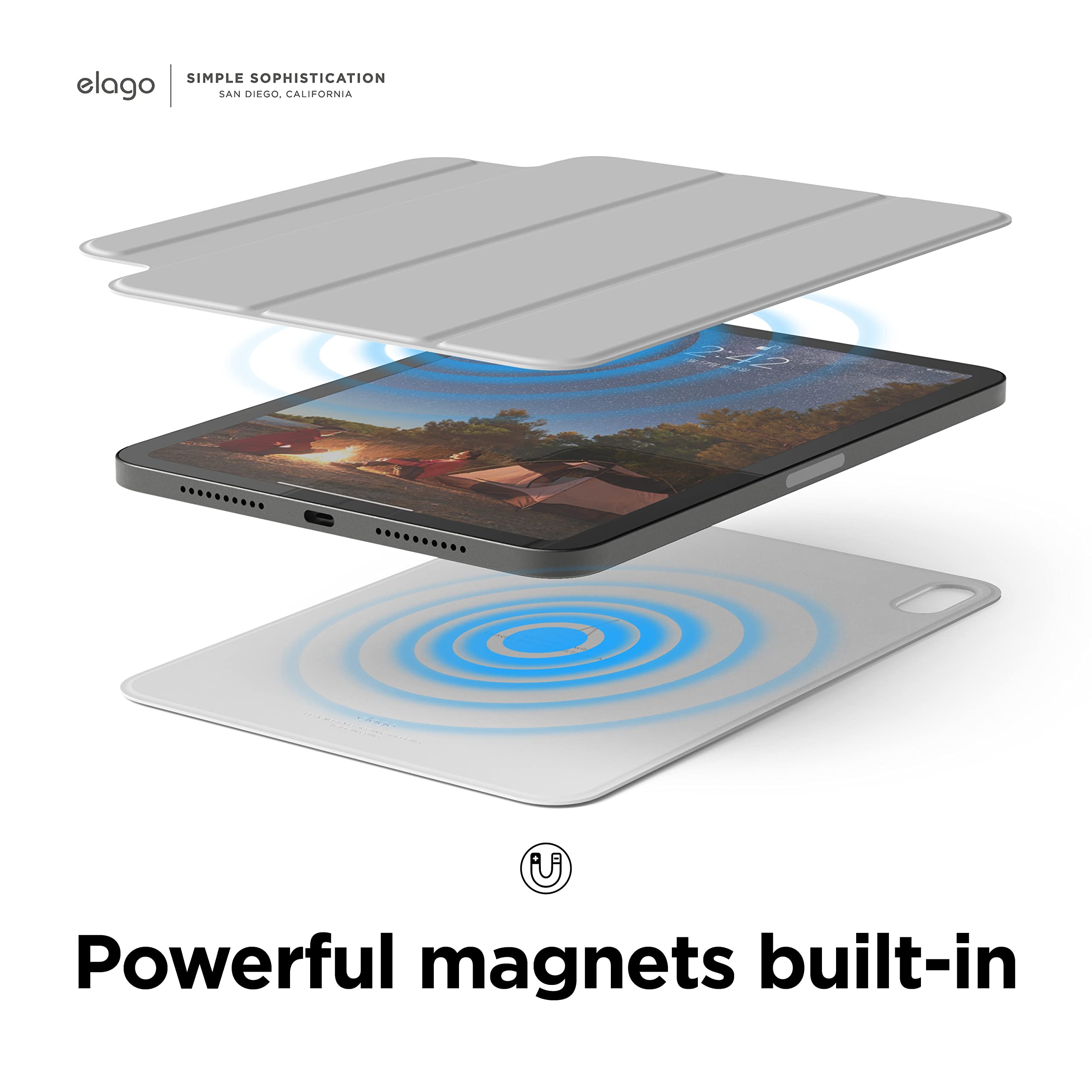 elago Magnetic Folio Case Compatible with iPad Mini 8.3 inch A17 Pro, 6th Generation - Image 3